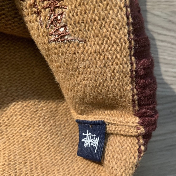 STUSSY Striped Sweater, 100% Wool, US Large - Picture 4 of 5